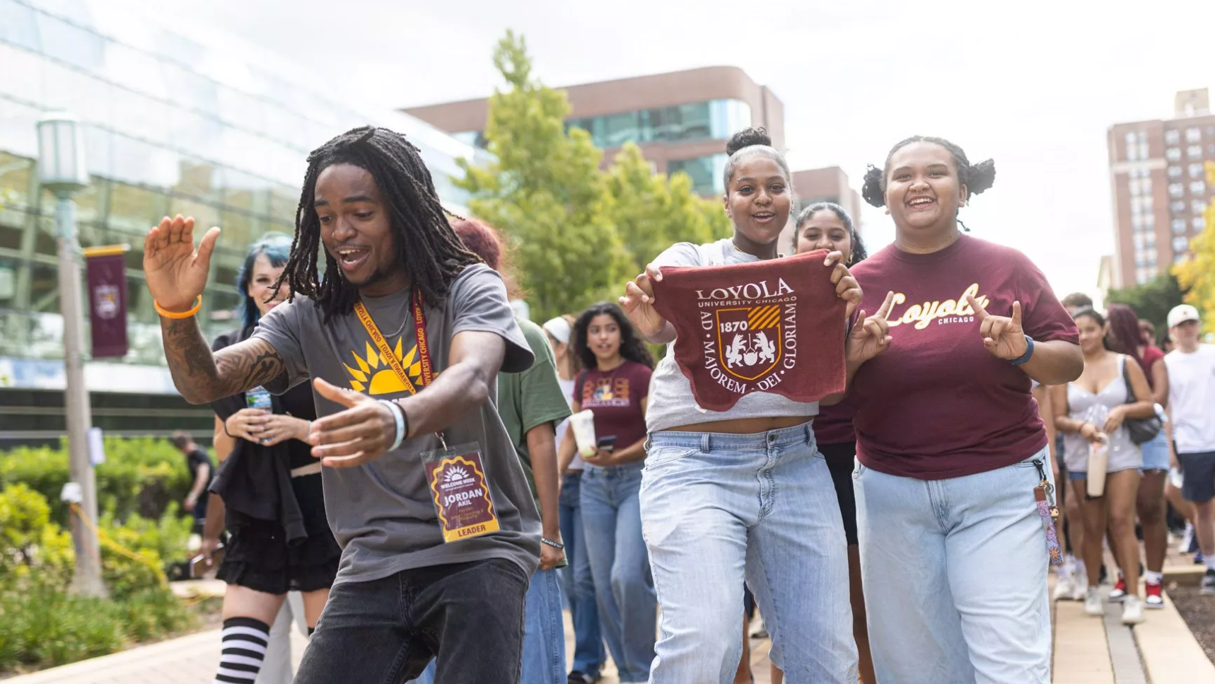 Students at Welcome Week